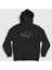 Unisex Siyah Not Today Cat Kedi Kapüşonlu Sweatshirt 1