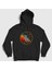 Unisex Siyah Space Scottish Fold Kedi Kapüşonlu Sweatshirt 1
