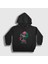 Unisex Çocuk Siyah Flamingo Paradise Kapüşonlu Sweatshirt 1