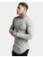 Siksilk Fırçalı Örgü Erkek Jumper Gri 1