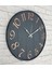 Antrasit Metal Kasalı , Antrasit Renkli Yuvarlak Duvar Saati Çap 50 cm 2