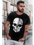 Hızlı Yaşa Siyah Kısa Kollu Erkek T-Shirt 1