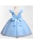 Kız Çocuk Bebe Mavisi Parti, Doğum Günü, Mezuniyet, Düğün Fiyonk Detaylı Elbise 1