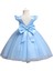 Kız Çocuk Bebe Mavisi Parti, Doğum Günü, Mezuniyet, Düğün Fiyonk Detaylı Elbise 2