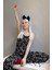 Siyah Zeytin Dalı Dantelli Ip Askılı Örme Kadın Pijama Takımı 3