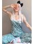 Yeşil Zeytin Dalı Dantelli Ip Askılı Örme Kadın Pijama Takımı 1