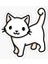 Araba Leptop Için Kedi Oto Sticker Yapıştırması Etiket 17CM Z4 1