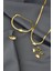 925 Ayar Gold Kaplama Mineli Lotus Çiçeği Kolye-Bileklik-Yüzük-Küpe Set 2