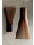 Modern Konik Tasarım Doğal Ahşap Mdf Rustik Salon Avize Aplik Set (2 Adet) 2