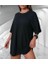 Yuvarlak Yaka Ter Tutmayan Bol Kesim Yeni Stil Oversize Kadın T-Shirt 1