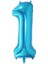 1 Rakam Mavi Folyo Balon 40 Inç 100 cm 1