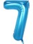7 Rakam Mavi Folyo Balon 40 Inç 100 cm 1