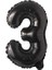 3 Rakam Folyo Balon Siyah 100 cm 1