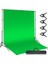 Chromakey-Green Screen-Greenbox- Yeşil Fon Perde 3X3M + Fon Standı + 4 Adet Mandal 1