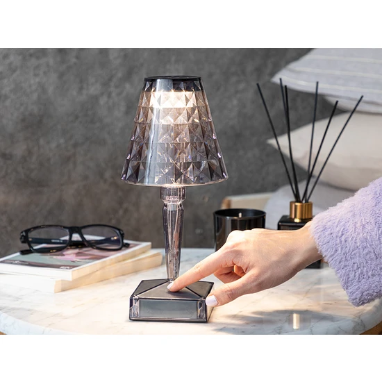 English Home Brilliant Ledli Abajur 26 cm Antrasit