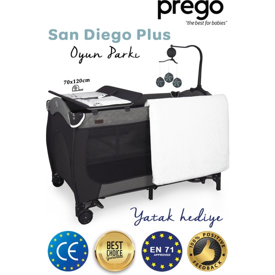 Prego San Diego Oyun Parkı 70 x 120 cm 8029 - Yatak