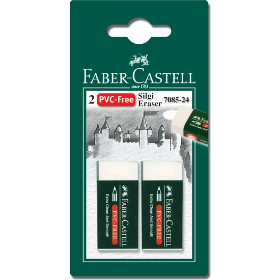 Faber-Castell Bls. Plastik Silgi 7085/24 Beyaz 2'li