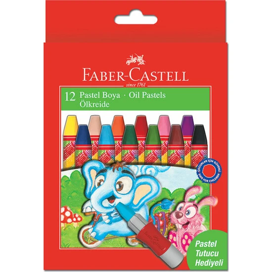 Faber Castell 12 Li Pastel Boya ( Kalem Tutuculu)