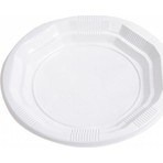Kullan At Market Roll-Up 21 cm Plastik Tabak 100 Adetli Hijyenik Sunum İçin Beyaz Renkli