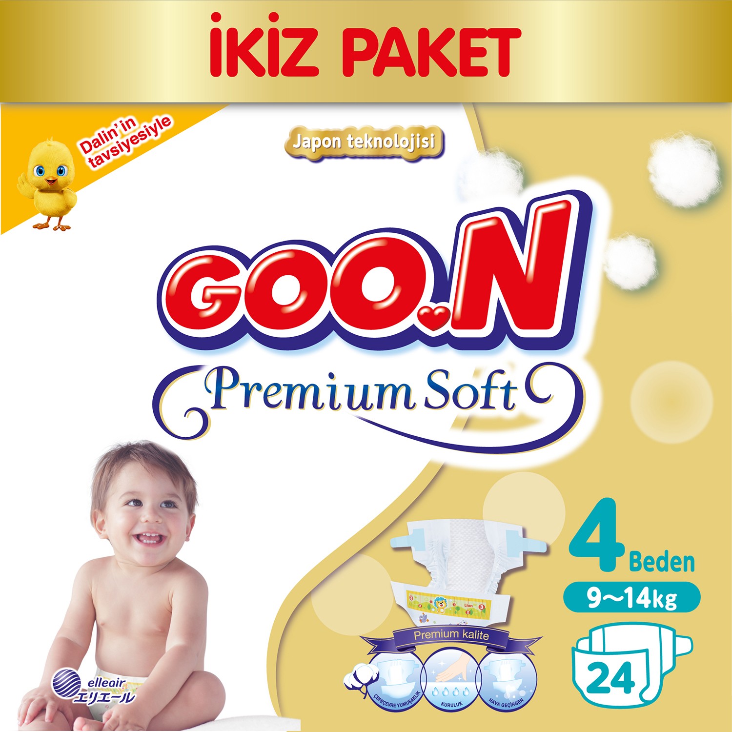 Goon Bebek Bezi Premium Soft 4 Beden Ekonomik Paket 24 Adet Fiyatı