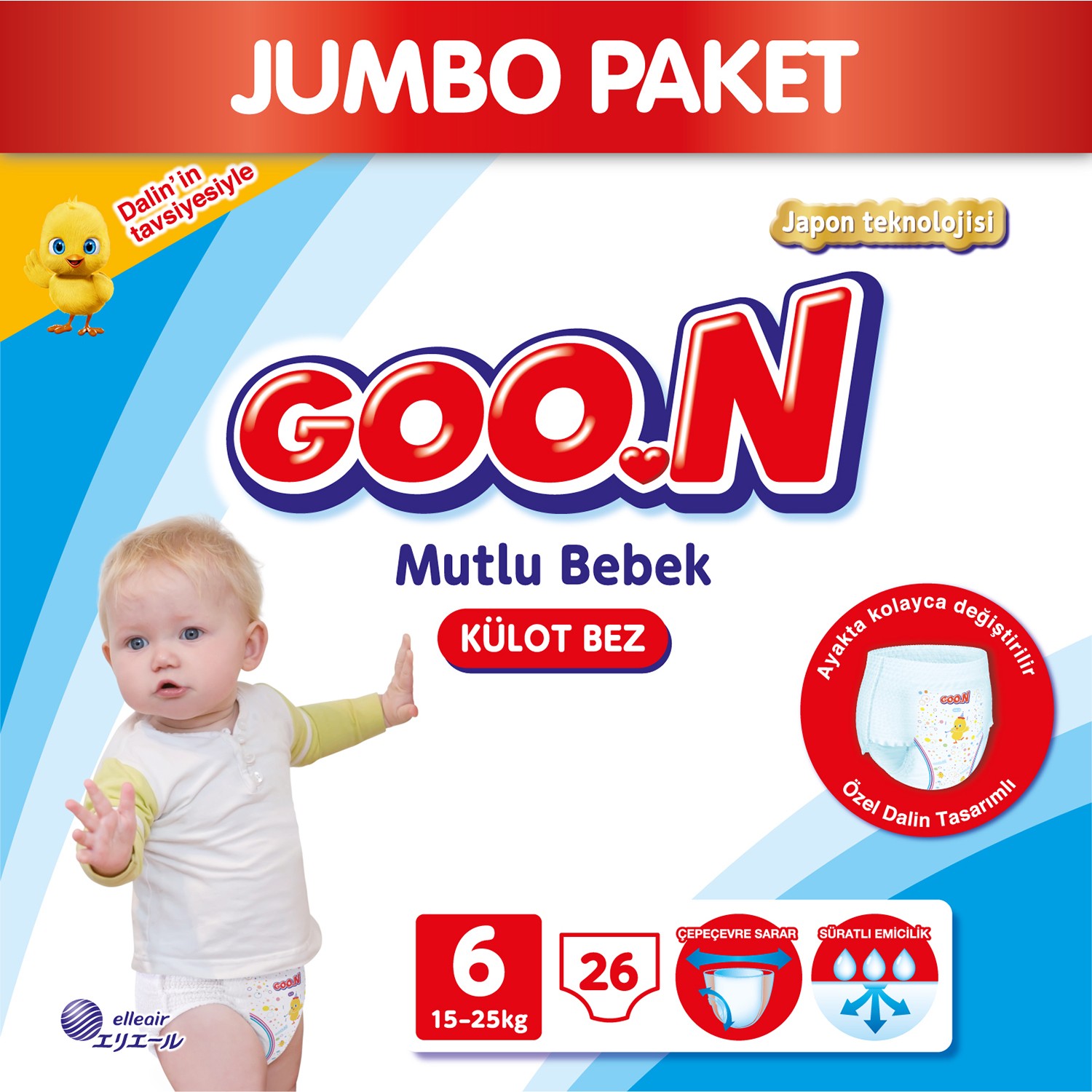 Goon Pants Külot Bebek Bezi Mutlu Bebek 6 Beden Jumbo