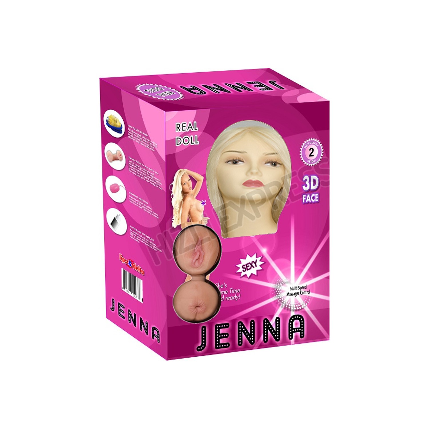 Lovetoy Jenna 2 İşlevli Titreşimli Realistik Şişme Bebek