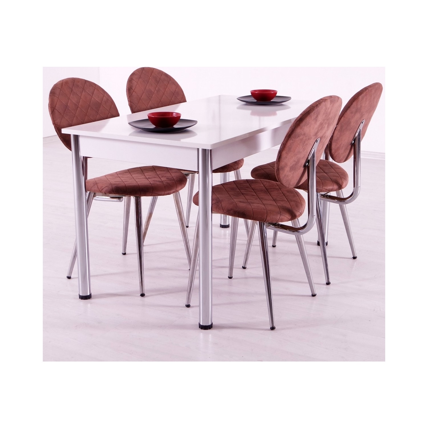 Evform Tango 4 Kişilik Masa Sandalye Mutfak Masası Takımı
