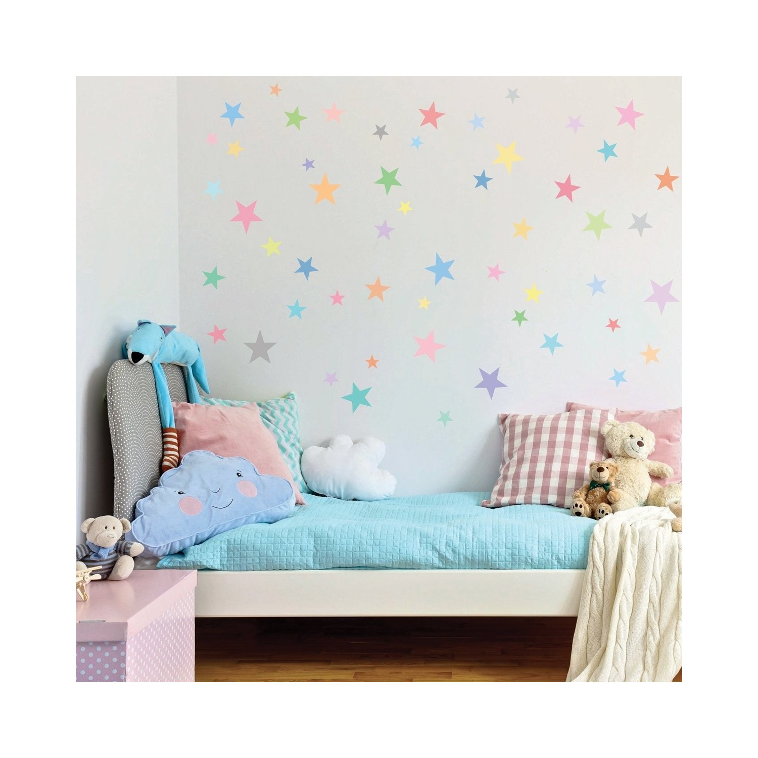 Dekor Loft Gökkuşağı Yıldızlar Çocuk Odası Duvar Sticker Fiyatı