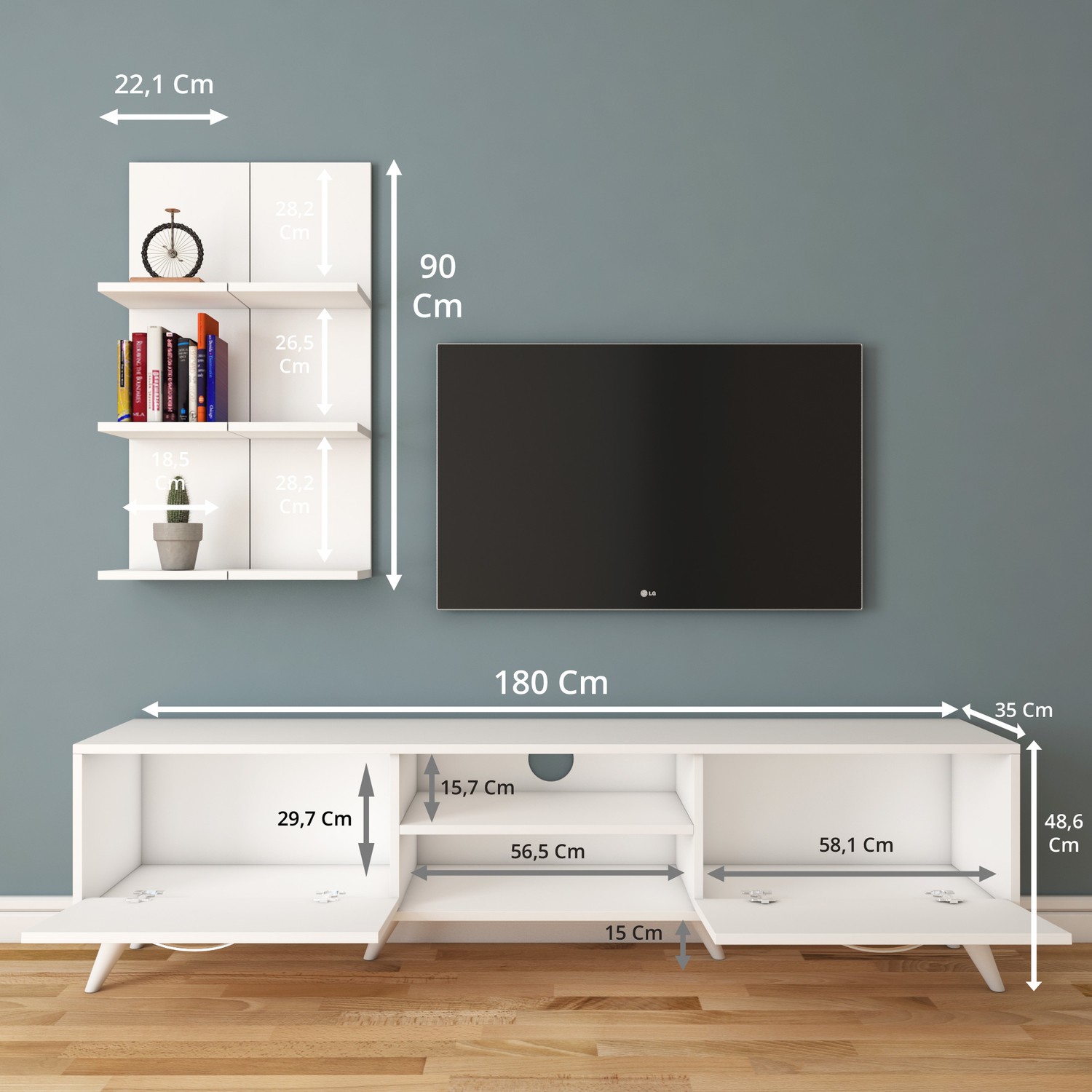 Rani A9 Duvar Raflı Kitaplıklı Tv Ünitesi Duvara Monte Fiyatı Rani A9 Duvar Raflı Kitaplıklı Tv Ünitesi Duvara Monte Fiyatı