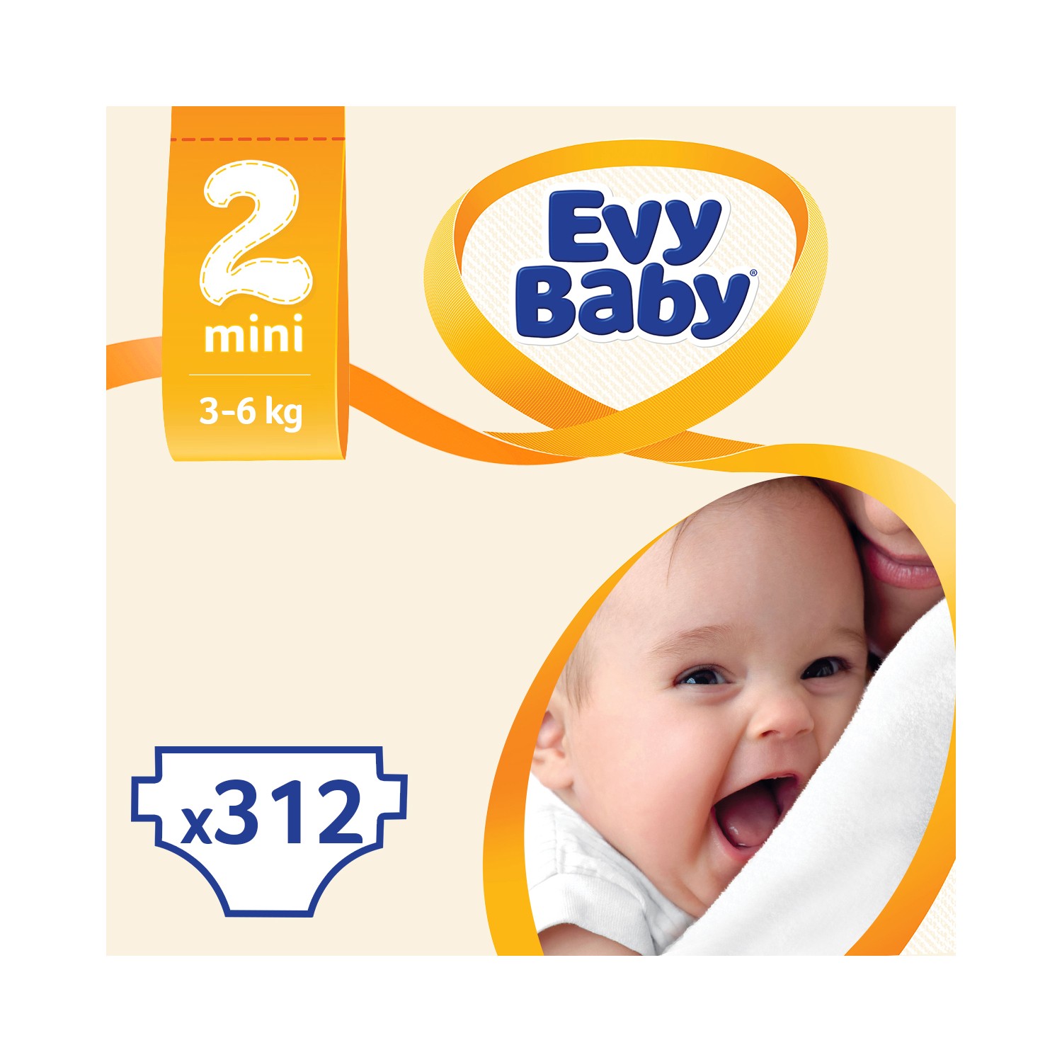 Evy Baby Bebek Bezi 2 Mini Beden Jumbo Ekonomik Aylık