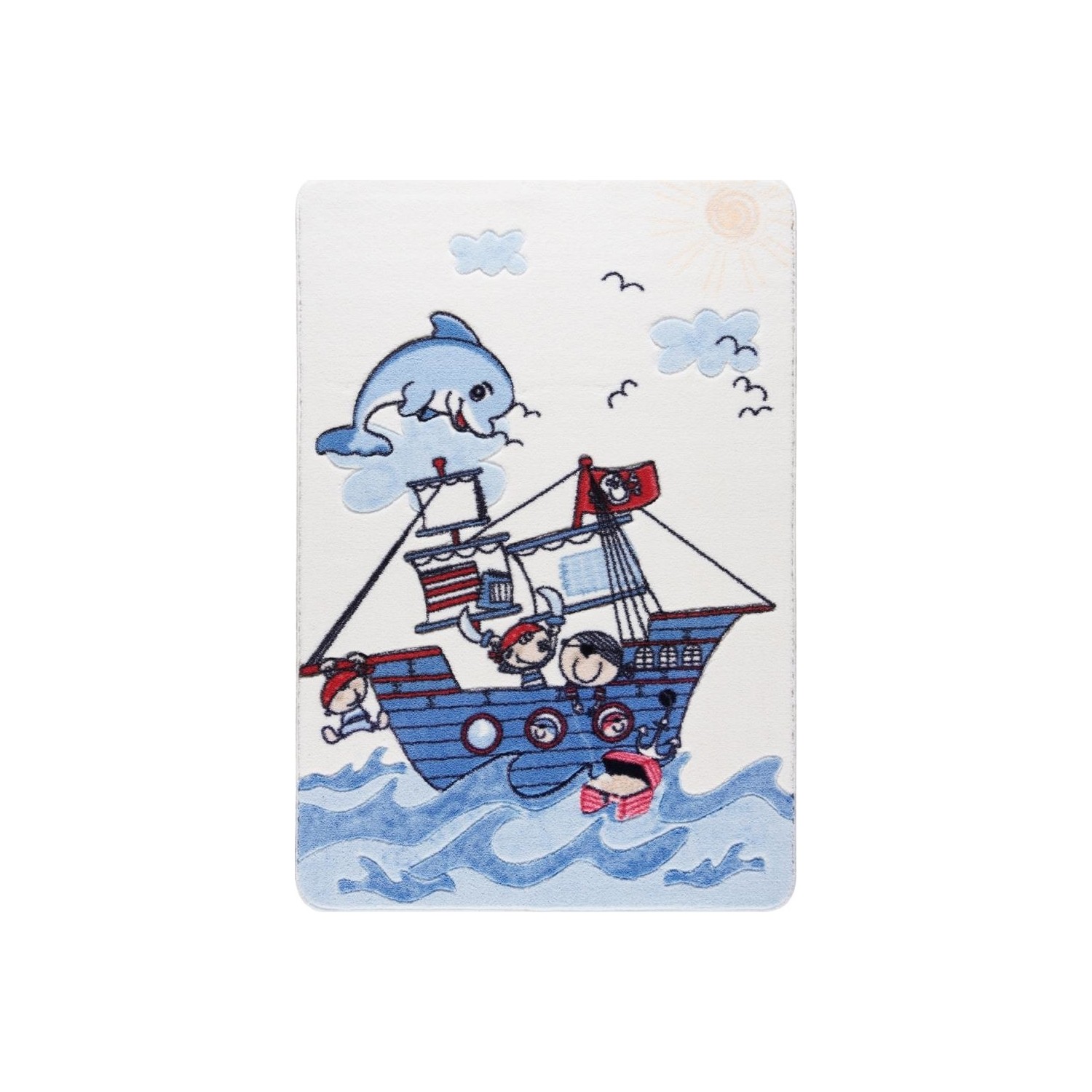 Confetti Smiley Dolphin 100X150 Denizci Çocuk Halısı Bebek