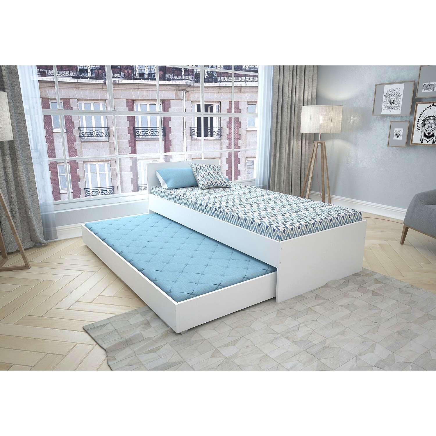 Sanal Mobilya Detroit İkiz Karyola Parlak Beyaz Fiyatı