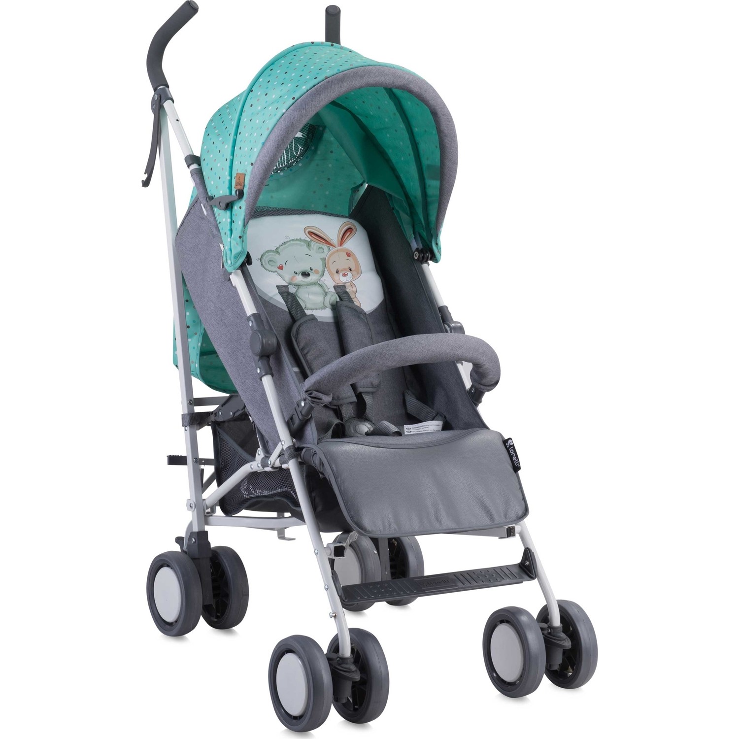 Lorelli Fiesta Baston Bebek Arabası Green &amp; Grey Friends