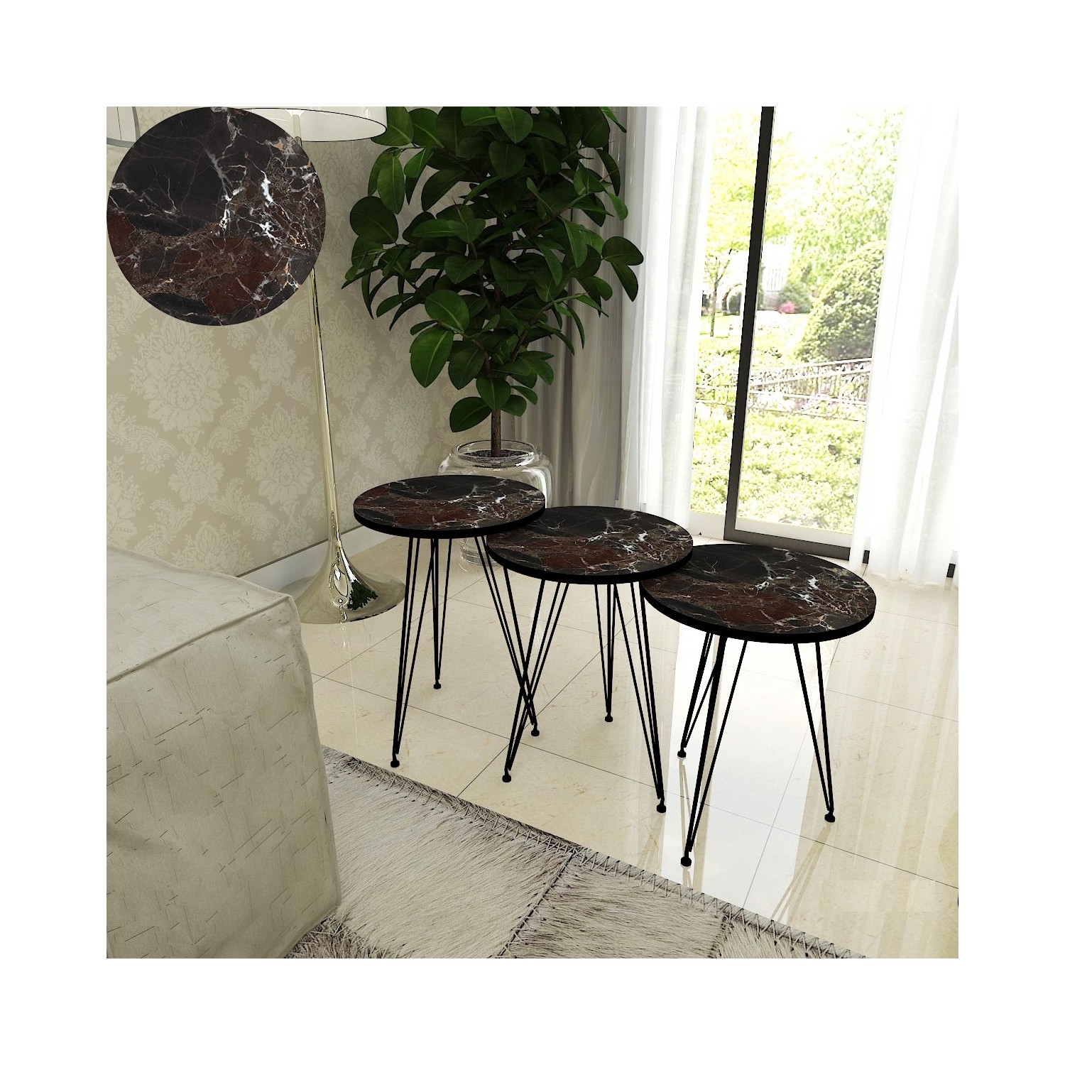 Mars Mobilya Trio Mermer Desenli Zigon Sehpa Desen 10 Fiyatı Mars Mobilya Trio Mermer Desenli Zigon Sehpa Desen 10 Fiyatı