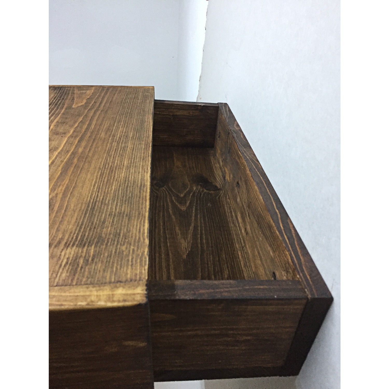 Dokdesign Doğal Ahşap Gizli Bölmeli Duvar Rafı Fiyatı