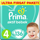 Prima Bebek Bezi Aktif Bebek 5 Beden Junior Ultra Fırsat Paketi112 Adet