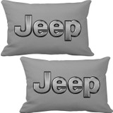 Asr Jeep 2 li Lüks Araç Boyun Yastığı Siyah ve Ahşap Logo Anahtarlık