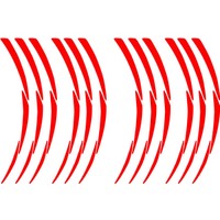 Beyaz Pcx Yazılı 3 Parçalı Reflektif Kırmızı Pcx Jant Şeridi