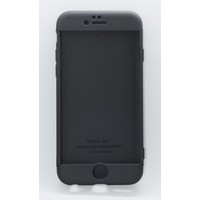 Case 4U Apple iPhone 6 / 6S 360 Derece Korumalı Tam Kapatan Koruyucu Kılıf Siyah