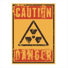 Cakasepetim Ahşap Tablo Dikkat Tehlike