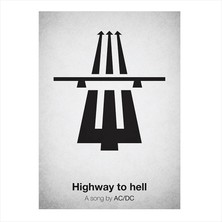 Cakasepetim Ahşap Tablo Ac Dc Highway To Hell Afiş