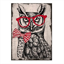 Cakasepetim Ahşap Tablo Sevimli Baykuş