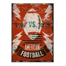 Cakasepetim Ahşap Tablo Amerikan futbolu