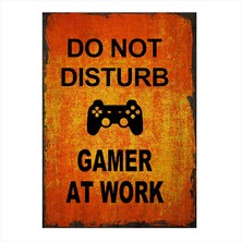 Cakasepetim Ahşap Tablo Rahatsız Etmeyin Oyuncu Çalışıyor