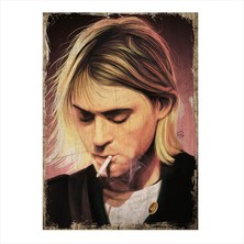 Cakasepetim Ahşap Tablo Kurt Cobain Nirvana
