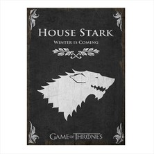 Cakasepetim Ahşap Tablo House Stark Winter is Comming