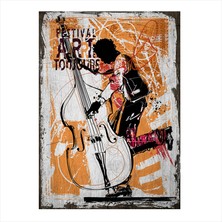 Cakasepetim Ahşap Tablo Kontrbas Festival Afiş