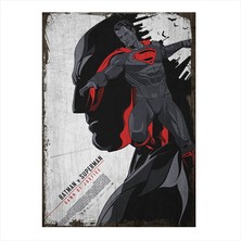 Cakasepetim Ahşap Tablo Batman Ve Superman