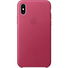 Apple iPhone X Leather Case - Pink Fuchsia MQTJ2ZM/A (Apple Türkiye Garantili)