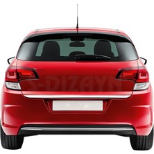 S-Dizayn Citroen C4 HB Krom Bagaj Alt Çıtası 2010 Üzeri